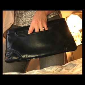 Vintage dark navy clutch